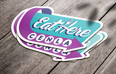 Eat Here Cenla branding design graphic design local logo logo design louisiana