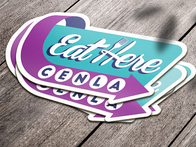 Eat Here Cenla branding design graphic design local logo logo design louisiana