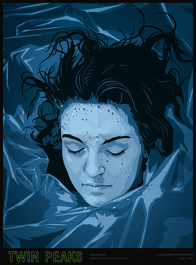 Twin Peaks david lynch digital illustration fireman illustrated poster illustration lora palmer poster design twin peaks