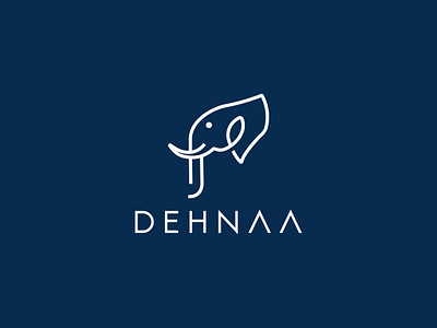 DEHNAA animal logo branding design campaign logo creative logo elephant logo graphic design illustration logo design minimalist logo modern logo