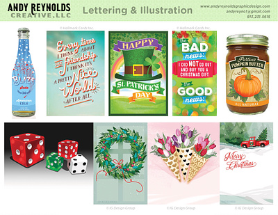 Lettering & Illustration greetings illustration labeling lettering products rendering typography