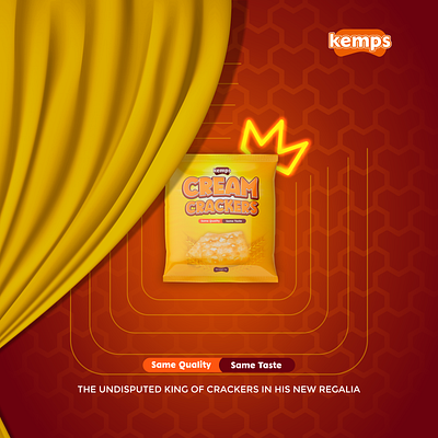 Kemps' Cream Crackers Package redesign branding graphic design logo