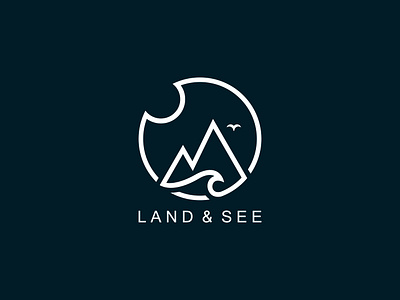 LAND & SEE app branding design graphic design icon illustration logo minimal ui vector