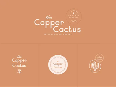 The Copper Cactus Neighborhood Market Brand Design brand design brand identity design brand pattern branding cactus design fonts graphic design hand drawn font logo logo design pattern pattern design sans serif type typography