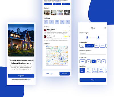 Introducing My Dream Home: A Real Estate App for the Modern Home figma real estate app ui uiux design