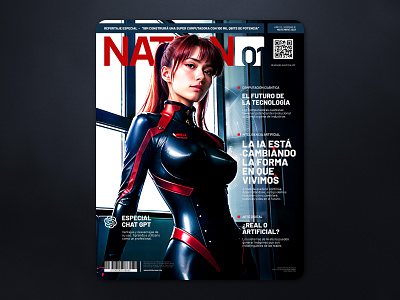 Nation01 Magazine Cover artificial intelligence cyberpunk design digital art digitalart editorial magazine magazine cover