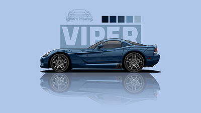 Dodge Viper automotive automotive design car car illustration design illustration vector vectorart