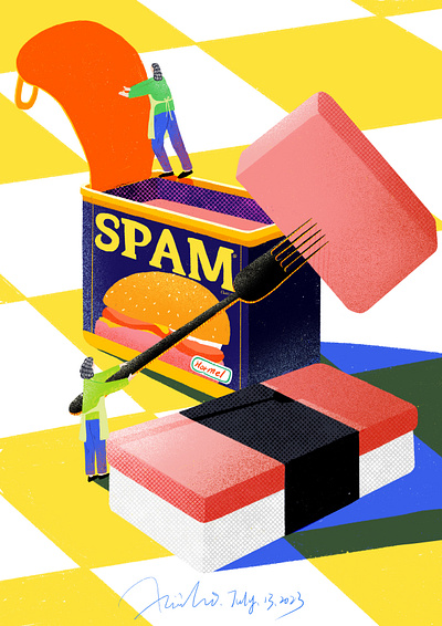 Spam artwork digital illustration illustration procreate spam