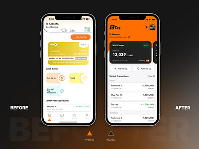 Redesigning the My t-Tag app 3 hour redesign challenge app challenge clean design highway app my t tag redesign toll tag top up ui visually engaging