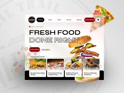 Local Restaurant Website Design branding design food graphic design ordering pizza restaurant ui ux