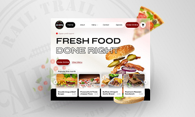 Local Restaurant Website Design branding design food graphic design ordering pizza restaurant ui ux