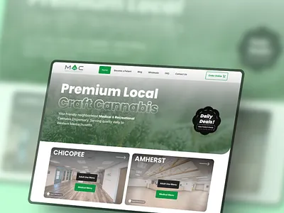 Cannabis Dispensary Redesign Concept branding cannabis cbd design dispensary elementor ui ux web design website wordpress