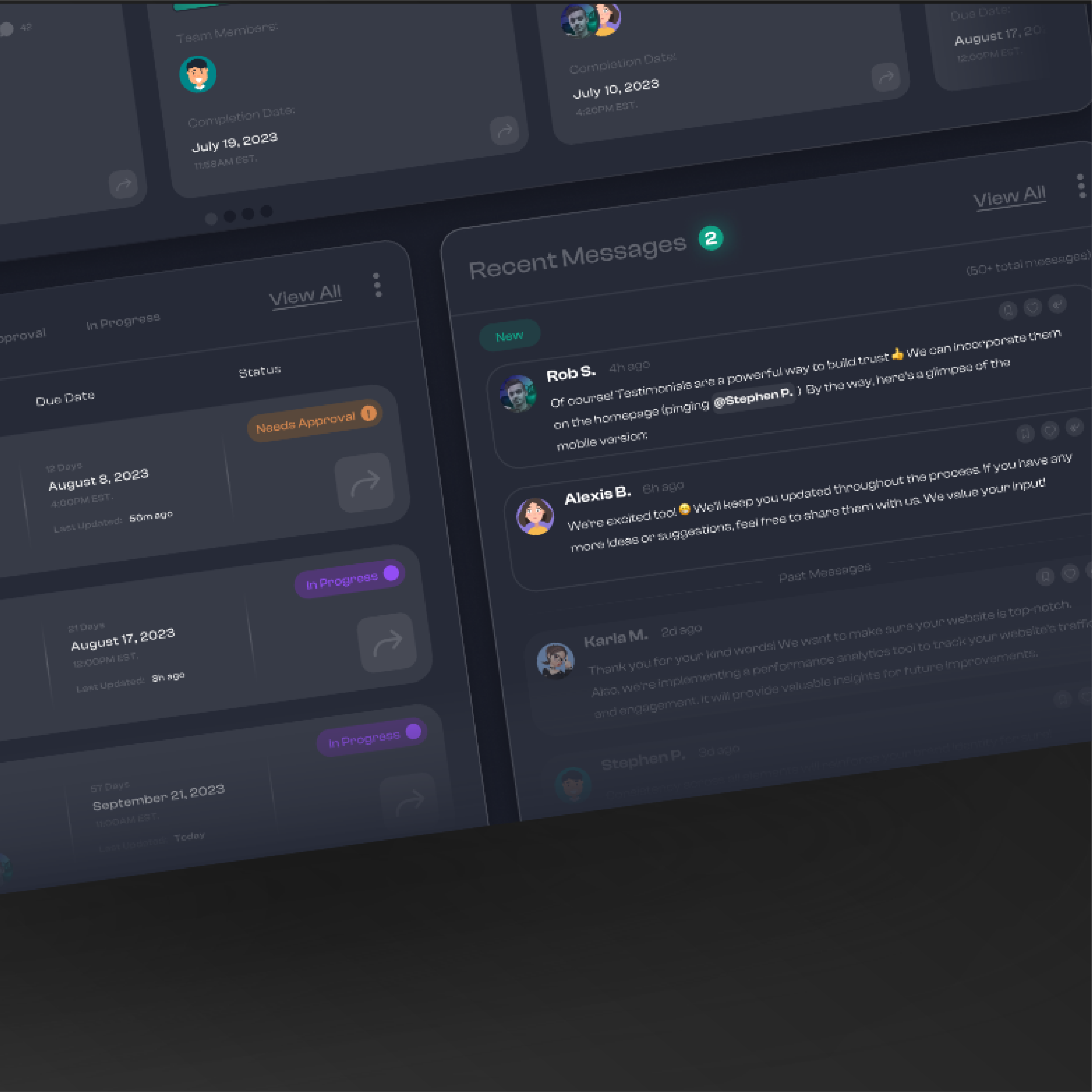 Agency Client Dashboard Dark UI/UX by Robert Slate Jr on Dribbble