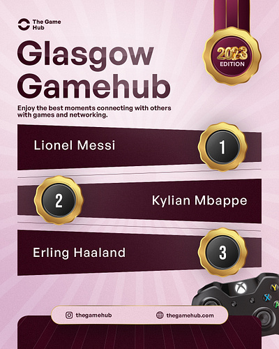 Glasgow Gamehub branding design graphic design social media designs