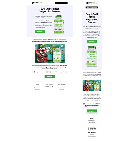 Email Marketing Nutraleaf email email design