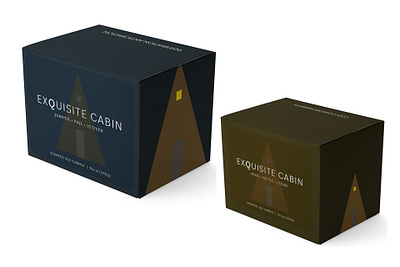 Exquisite Cabin Luxury Candle Package Design art direction branding illustration package design retail typography