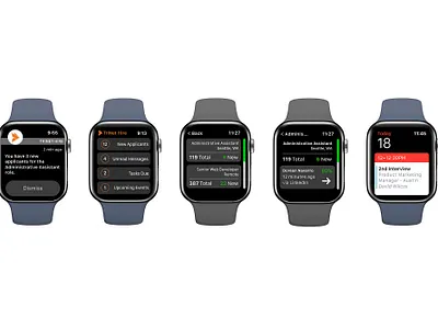 TriNet Hire WatchOS App UI art direction ui ux design watchos wearables