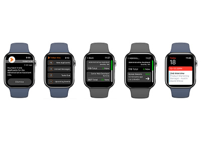 TriNet Hire WatchOS App UI art direction ui ux design watchos wearables