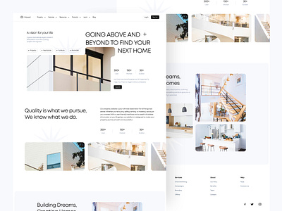 Landing Page - Artwood build clean design futuristic home landing page landing page design minimalist office property real estate ui web web design webapp website website design