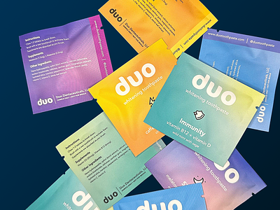Duo Sample Packets color icon print toothpaste