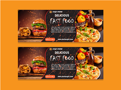 Restaurant Web banner Design burger business banner cafe campaign creative delicious discount eat enjoy fast food banner food hygienic marketing offer online order pizza restaurant banner social media banner spicy