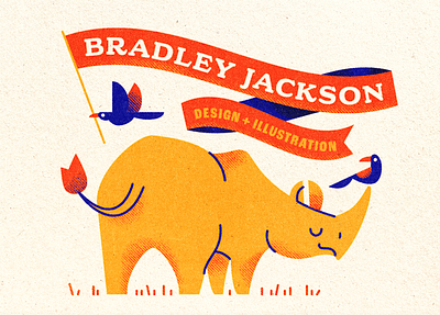 New personal branding banners birds branding design illustration logo rhinoceros typography vector