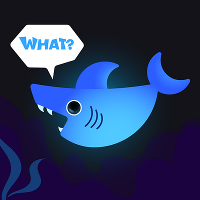 Cute funny cartoon shark cartoon cute design fish icon illustration logo ocean shark