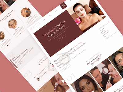 Salon Website Design design ui