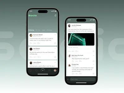 Socia - Social Media App app chat clean design facebook instagram media mobile mobile app profile social social app social media social media app social network threads tiktok twitter ui ui design
