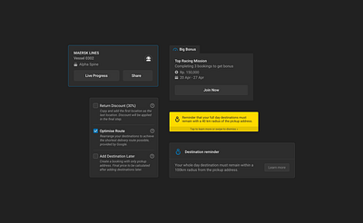 Modules UI Design - Dark Mode app design minimal ui ux