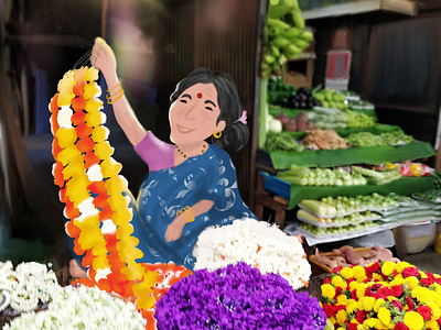 Bangalore Flower Market designs, themes, templates and downloadable ...