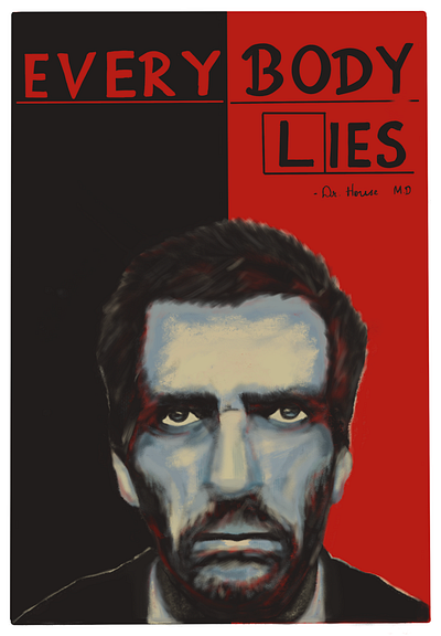 Dr House character design dr house everybody lies illustration procreate