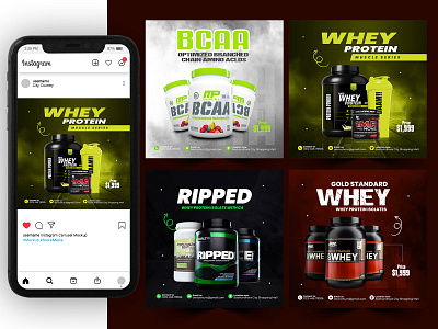 Gym Ads Social Media Post & Product Banner Design branding design fitness gym fitnessaddict fitnessjourney fitnessmodel fitspo gymmotivation healthfitfam healthfood strength strong weightloss