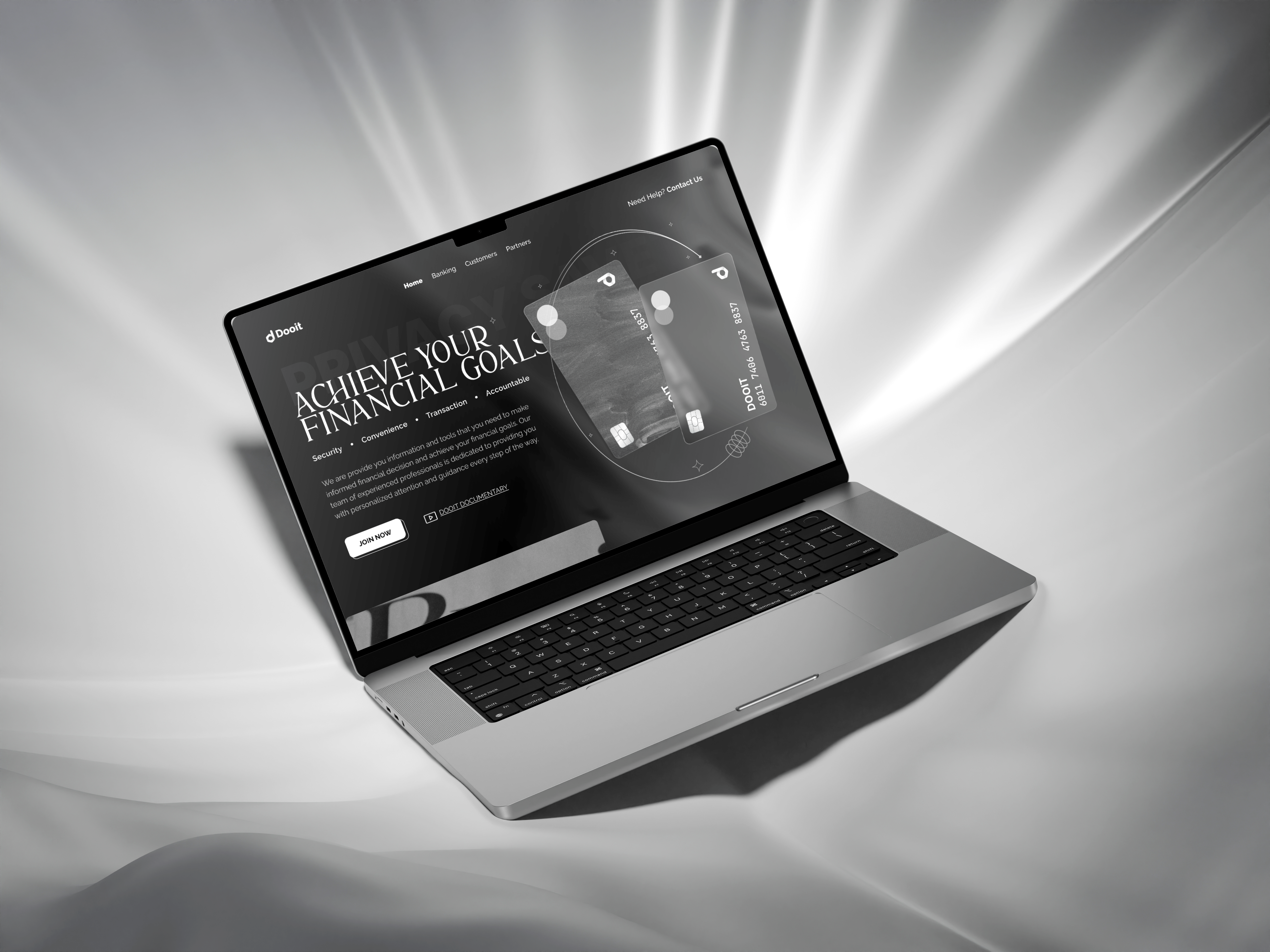 Dooit - E-banking / Finance website aesthetic branding design e banking finance futuristic idnboardingschool landing page ui uiux uxui website