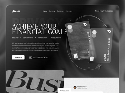 Website Design: E-banking (Finance Website) branding e banking finance idn idnboardingschool ui uiux