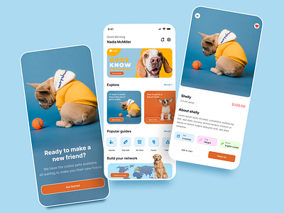 Pet Shop Mobile App adoption app app design cat design dog god app ios mobile mobile app mobile app design pet care pet mobile app pet shop pet shop mobile app popular ui ui design ui kits ux