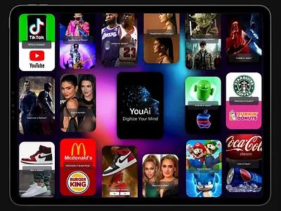 YouAi Intro screen 3d animation app augmented rea branding design illustration logo ui ux