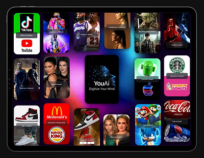 YouAi Intro screen 3d animation app augmented rea branding design illustration logo ui ux