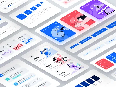 🩺asklepios UI Kit: AI Healthcare & Wellness App | Design System ai app blue button design system figma fitness health health tracker healthcare healthcare ai healthcare app minimal mobile nutrition app style guide ui ui kit virtual care wellness app