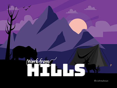 Work From Hills #2 art illustration uiux workfromanywhere