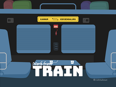 Work From Train #2 art illustration uiux workfromanywhere