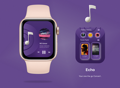 Echo - iWatch Version ! app branding dailyui design graphic design illustration logo ui ux vector