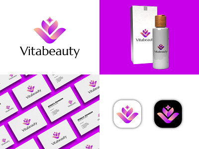 Vita Beauty - Logo design for cosmetic company beauty esthetician beauty logo beauty therapist consultant brand design brand identity branding cosmetic cosmetics products creative logo fashion flowers identity illustration logo logo design modern logo design nature skin care visual identity design vita beauty