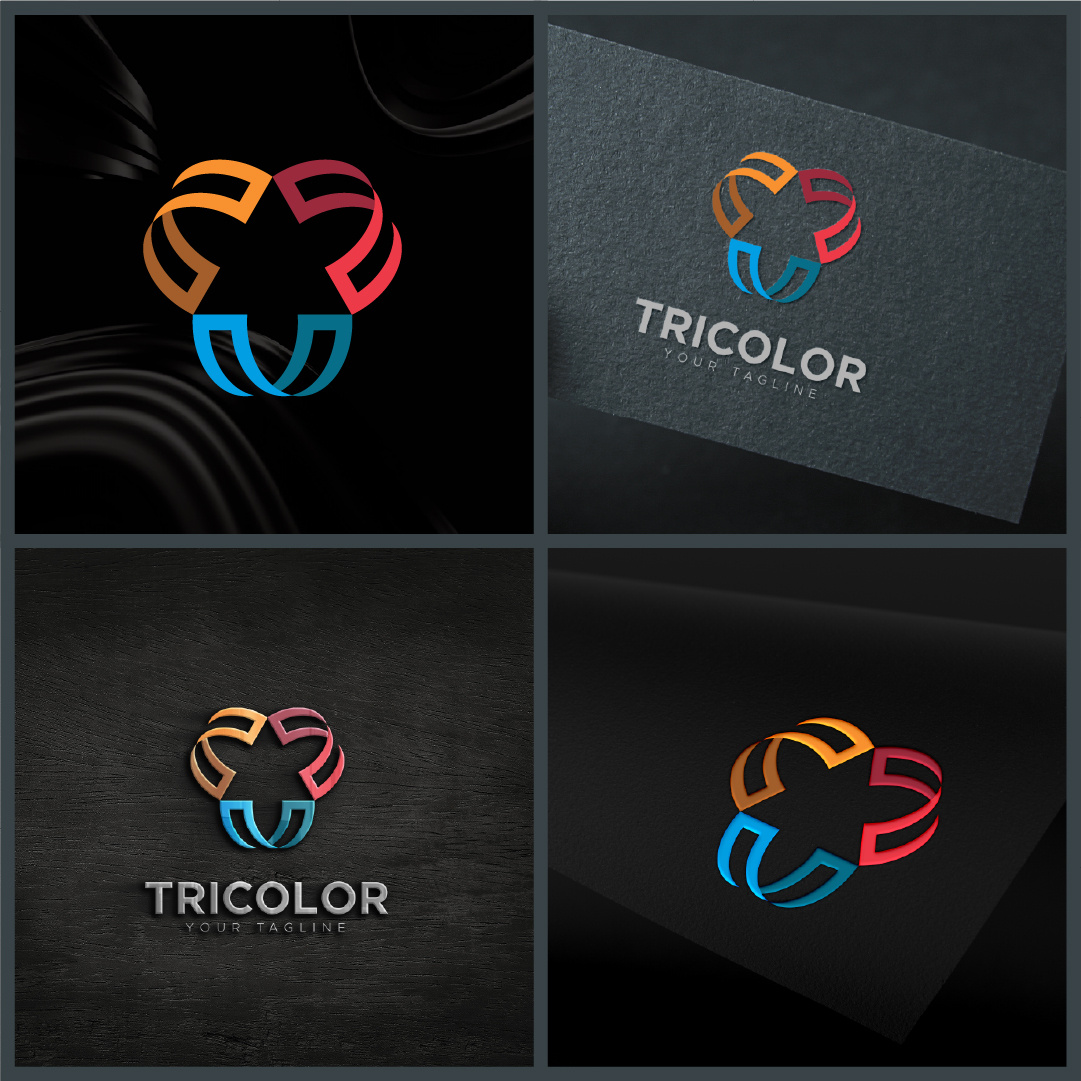 Abstract Tricolor Modern Colorful Logo By Amadul Logo Designer On