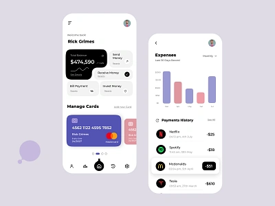 Finance Mobile App android app design app app design appdesign finance interface interfacedesign ios app design light theme minimal mobile mobile app design mobile apps mobile ui design mobileappdesign ui ux ux ui design uxui uxuidesign