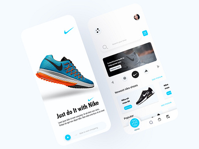 Nike sho mobile app design app appdesign branding design graphic design icon illustration landing page logo mobileappdesign ui ui design ux design web ui