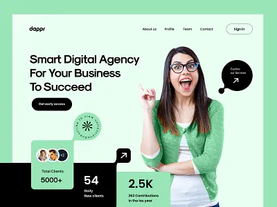 Digital Agency Landing page design home home page homepage landing landing page landingpage site uidesign uiux userinterface uxui web design web page web site webdesign webpage website