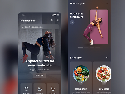 Wellness Hub | Landing Page 2 app design illustration ui ux