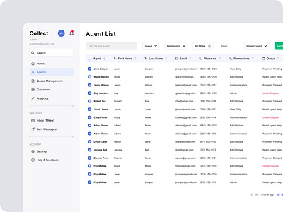 Invoicing Project | Customer & Agent Management | Webapp app dashboard design ui ux website