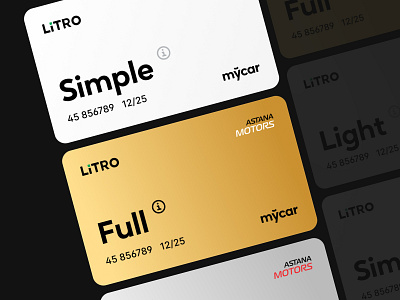 Litro x Mycar cards design graphic design